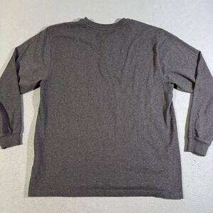 Carhartt Mens Long Sleeve Henley Shirt Gray‎ Loose Fit Work Casual Workwear